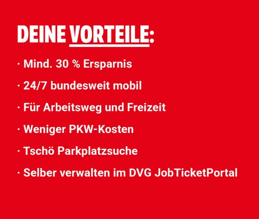 Deine Vorteile: mindestens 30 Prozent Ersparnis, 24/7 mobil und weniger PKW-Kosten.